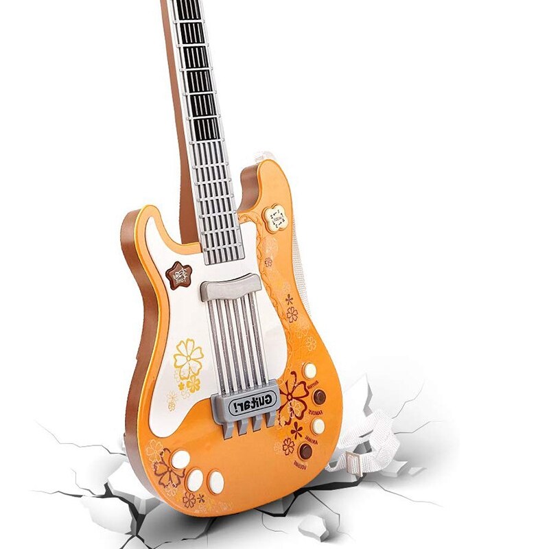 Bambini Chitarra per le Ragazze Dei Ragazzi, I Bambini Del Giocattolo Della Chitarra, Arancione Chitarra Strumenti Musicali Regalo Di Compleanno Favore di Partito per I Bambini