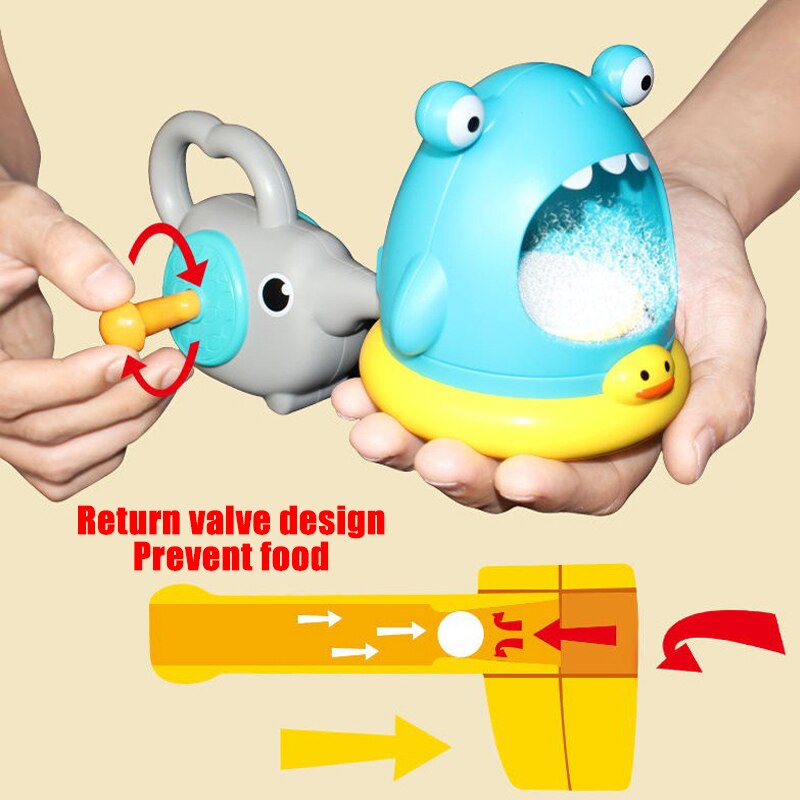 Bubble Machine Baby Bath Toy Bubble Maker With Blowpipe Blower Funny Interactive Baby Bathing Toys