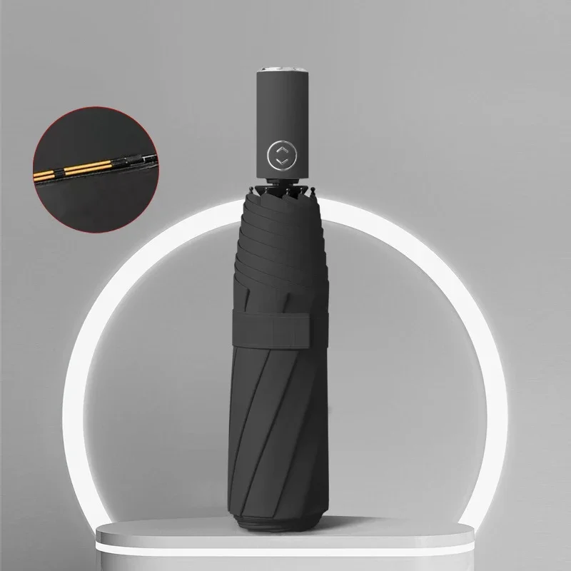 Super forte à prova de vento automático dobrável guarda-chuva masculino reforçado dobrável grande à prova de chuva sol proteção uv guarda-chuvas feminino