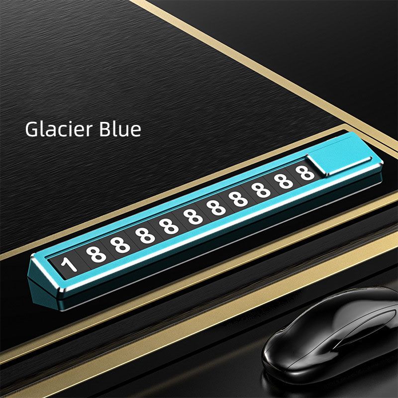 Placa de teléfono con interruptor oculto, tarjeta de número de teléfono de aleación de Metal para coche, placa de tarjeta de estacionamiento temporal, pegatina de coche, estilo de coche