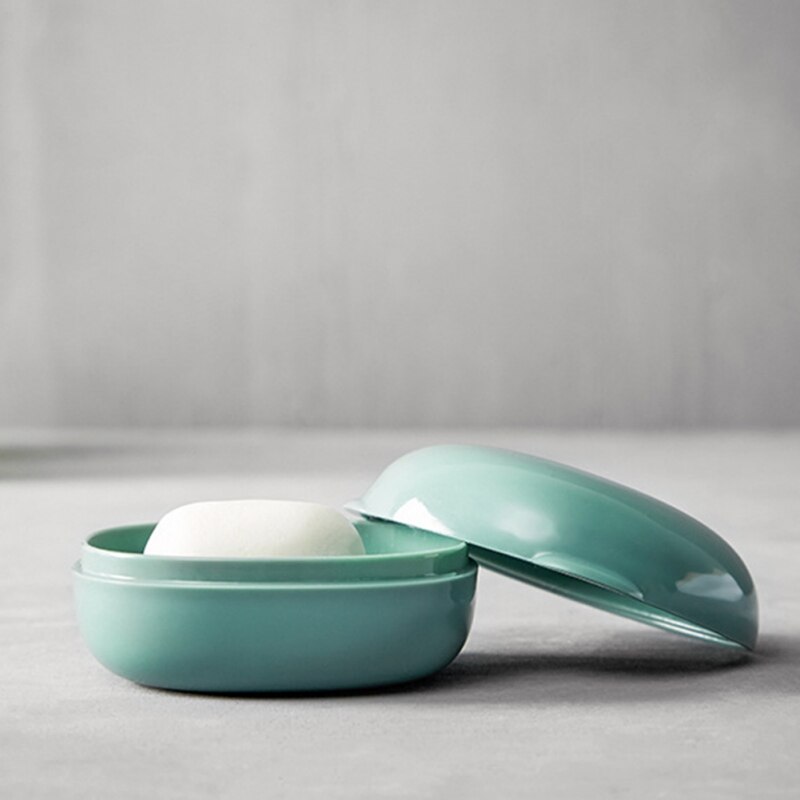 Portable Soap Box Travel Waterproof Soap Holder With Lid Eco-friendly Soap Dish Plastic Bathroom Soap Drain Tray Containe