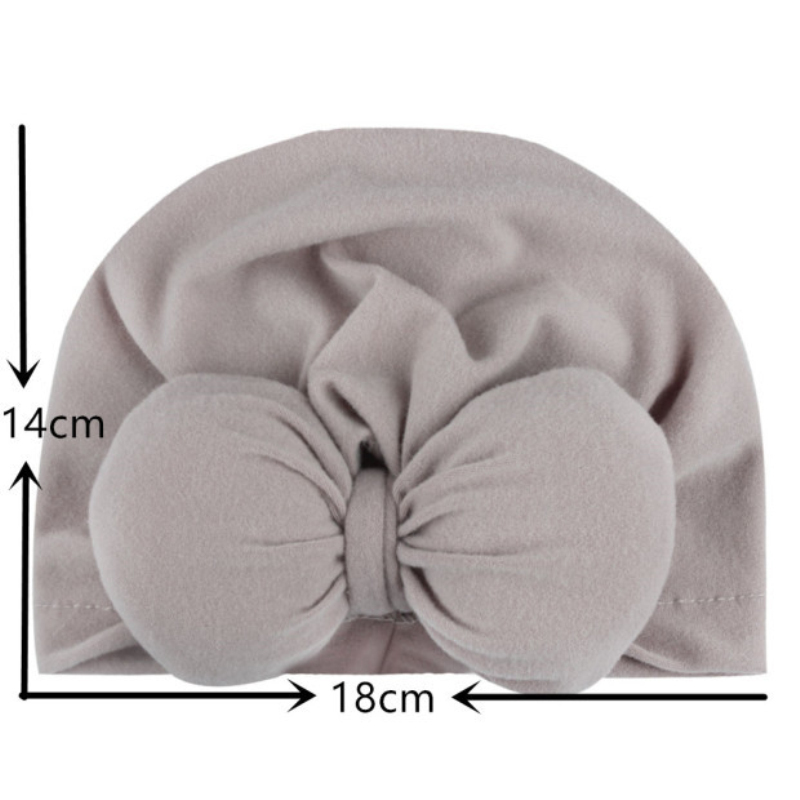 Cotton Hat Knotted Bow Headwear Baby Solid Color Indian Turban Newborn Toddler Kids Baby Boy Girl Warm Soft Cap