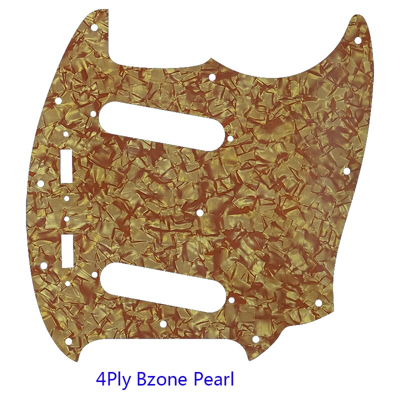 Pleroo Custom Gitaar Pickgaurd Scratch Plaat-Voor Ons Mustang Gitaar Slagplaat Scratch Plaat: 4Ply Bzone Pearl