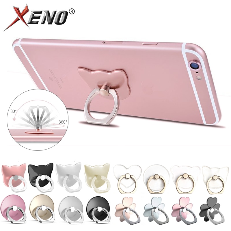 Finger Ring Phone Holder Stand for Mobile Phone Tablet pc Universal Flower/Cat Shape Multifunctional Ring Holder