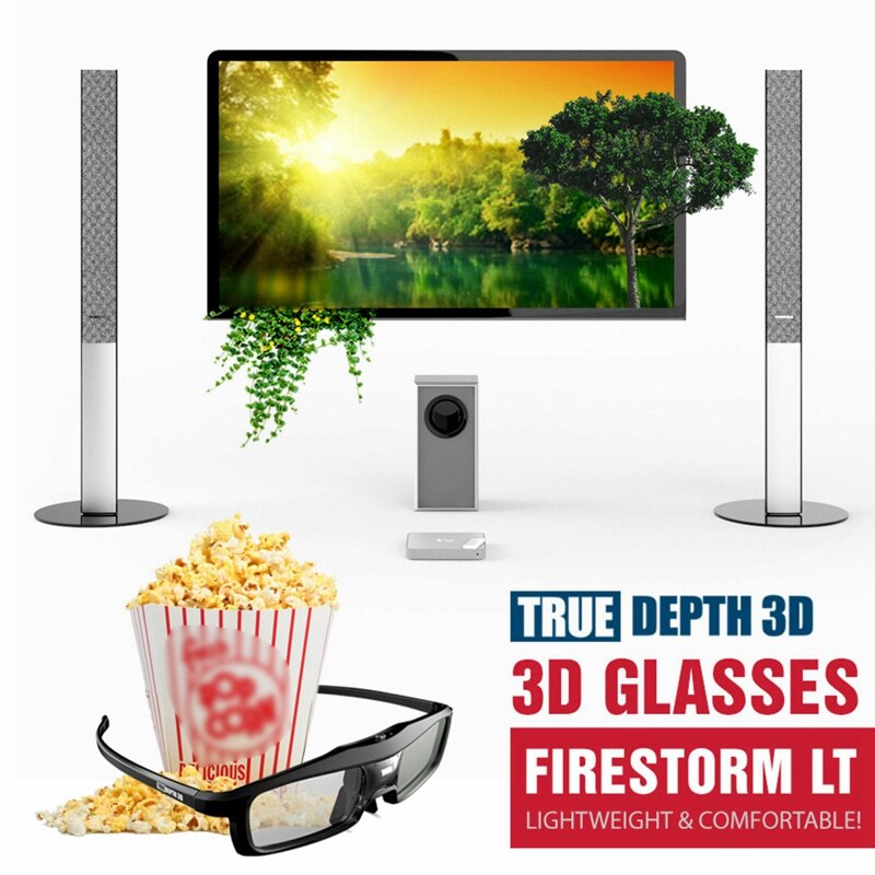 Oplaadbare actieve sluiter 3d glazen voor optoma benq acer sony all dlp projector
