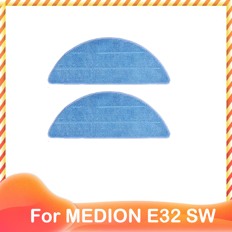 Replacement For MEDION ‎E32 SW Robot Vacuum Cleaner Accessories Spare Side Brush HEPA Filter Mop Cloth Wipe Rag