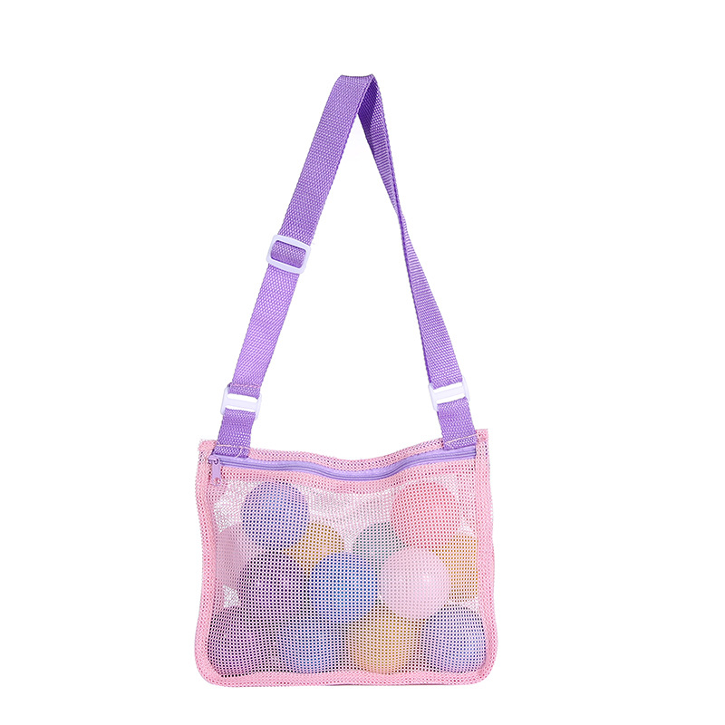 Borsa da spiaggia per bambini portatile per bambini borsa da spiaggia per bambini giocattoli da spiaggia per bambini borse a rete per stoccaggio zaino pieghevole per bambini: Color 4