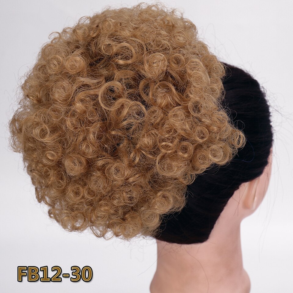 SHANGKE Synthetic Afro Puff Hair Bun Curly Hair Accessories Drawstring Ponytail Women's Chignon Hair Clips in Hair Extension: 30