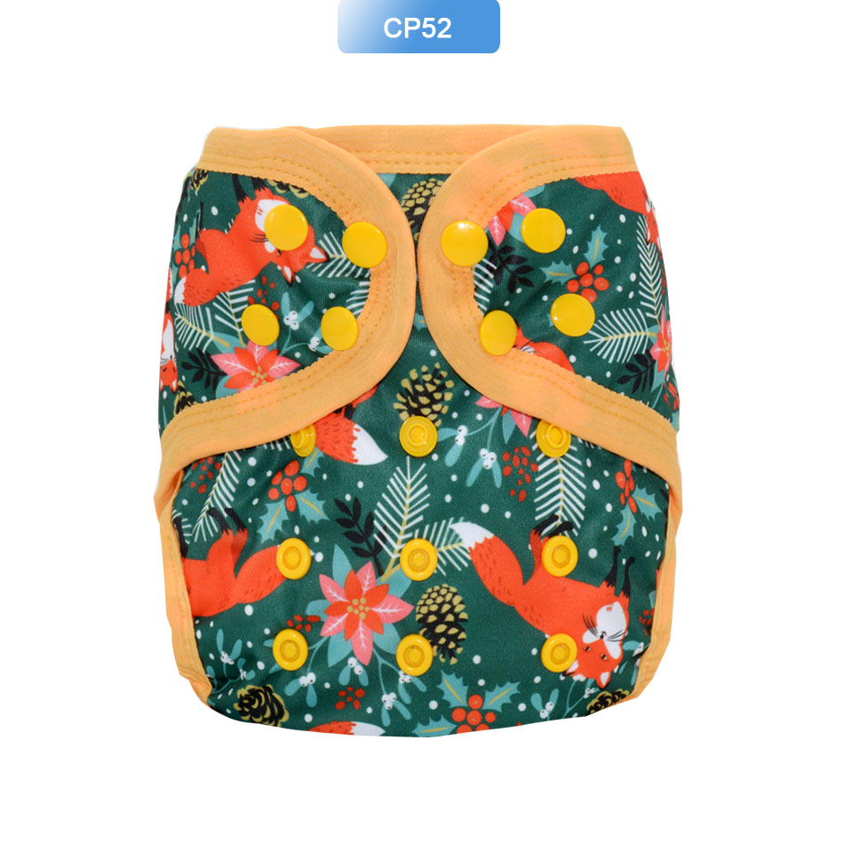 EezKoala Heavy Wetter AI2 Cloth Diaper Snap Insert Hemp Cotton Eco-Friendly Baby Nappy Waterproof Washable Night Nappies: CP52 AI2 Diaper