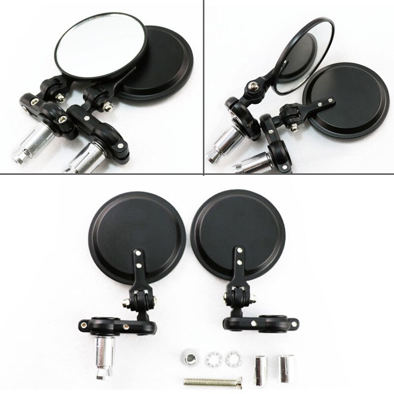 Paar 7/8 "22mm Universele Handle Bar End Achteruitkijkspiegel Side Achteruitkijkspiegel Voor Ducati monster 1098 848 696 999 749 821 796 1200 620