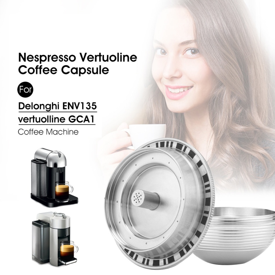 Koffie Capsules Voor Nespresso Vertuo Vertuoline Plus & Delonghi ENV150 Rvs Hervulbare Herbruikbare Capsule Pod Filters