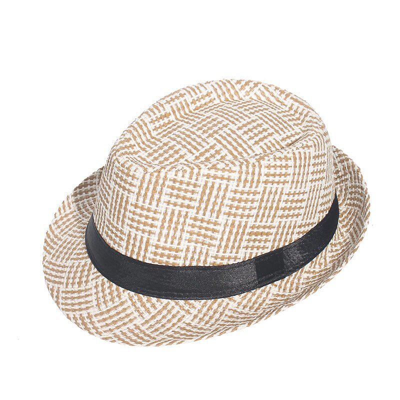 Gorra de gángster para hombre y mujer, sombrero de paja para playa, informal, Panamá, Jazz, vaquero: A