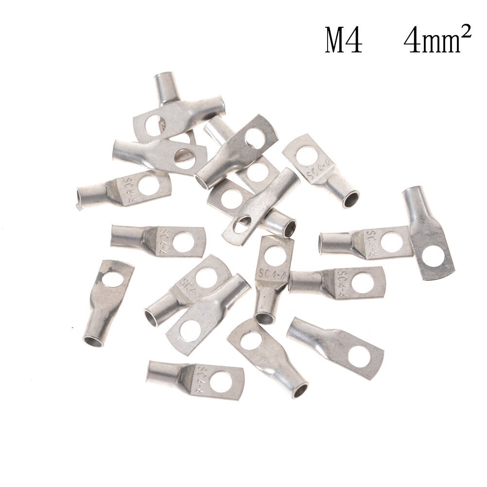 20 stk  sc6-5/6 m4/m5/m6/m8 bolthul fortinnet kobberkabelsko batteriterminaler 4 mm 2 6 mm 2 10/16/25 mm 2 35/50 mm 2 4mm 5mm 6mm 8mm: M4 4 mm 2