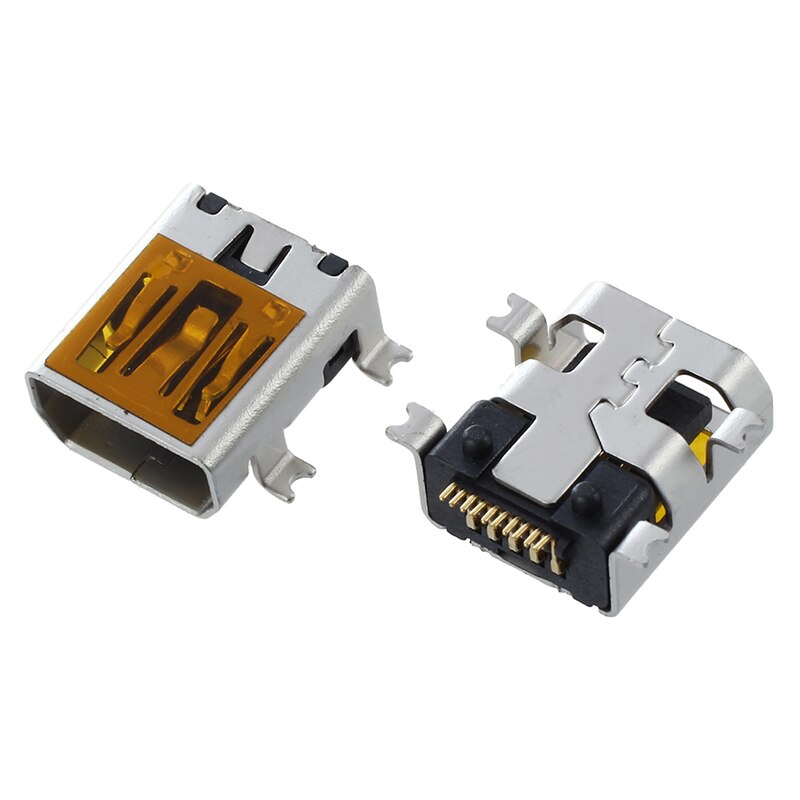 10 Uds hembra Mini USB, tipo B 10 Pin SMT SMD Jack de montaje de conector de puerto