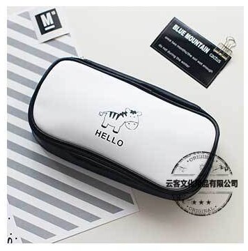 1 stks Kawaii Etui Hoge Capaciteit Lederen Estuches School Potlood Doos Pencilcase Potlood Tas Schoolbenodigdheden Briefpapier: baisebanma