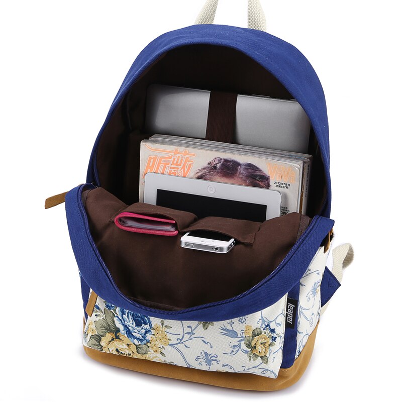Vrouwelijke Vintage Bloemen Rugzak Canvas Tas Meisjes School Rugzak Vrouwen Rugzak Kinderen Schooltassen Rugzakken Voor Meisjes Schooltas