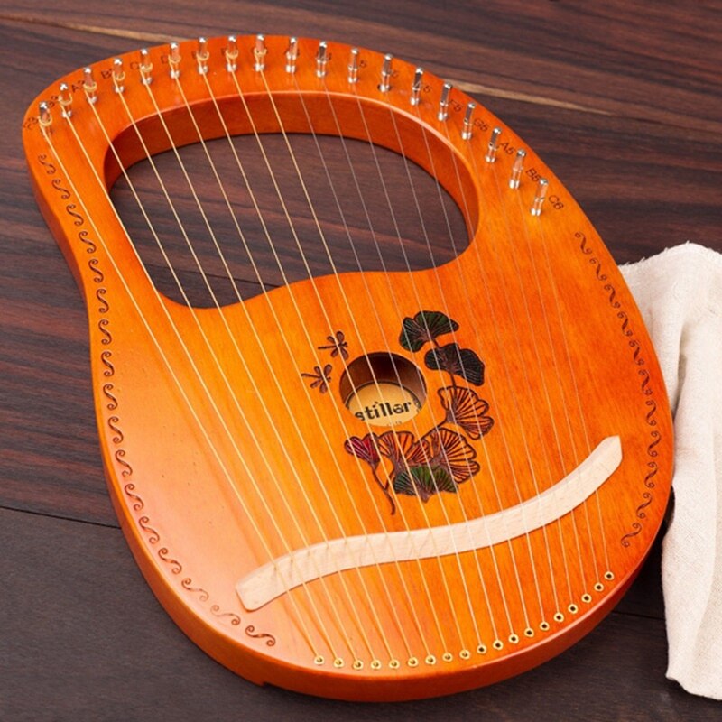 Lyre Harp,Greek Violin,19 String Metal String Lyre Harp with Tuning Wrench Strings Harps for Music Lovers Beginners,Etc