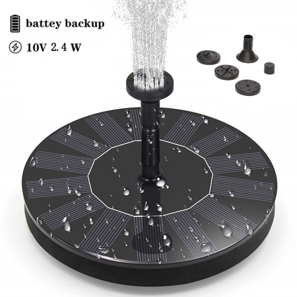 3.7V-10V /1.2W-3.5W Solar Fountain Floating Fountain Swimming Pool Water Pump Solar Panel LED Colorful Lights Shower Fountain