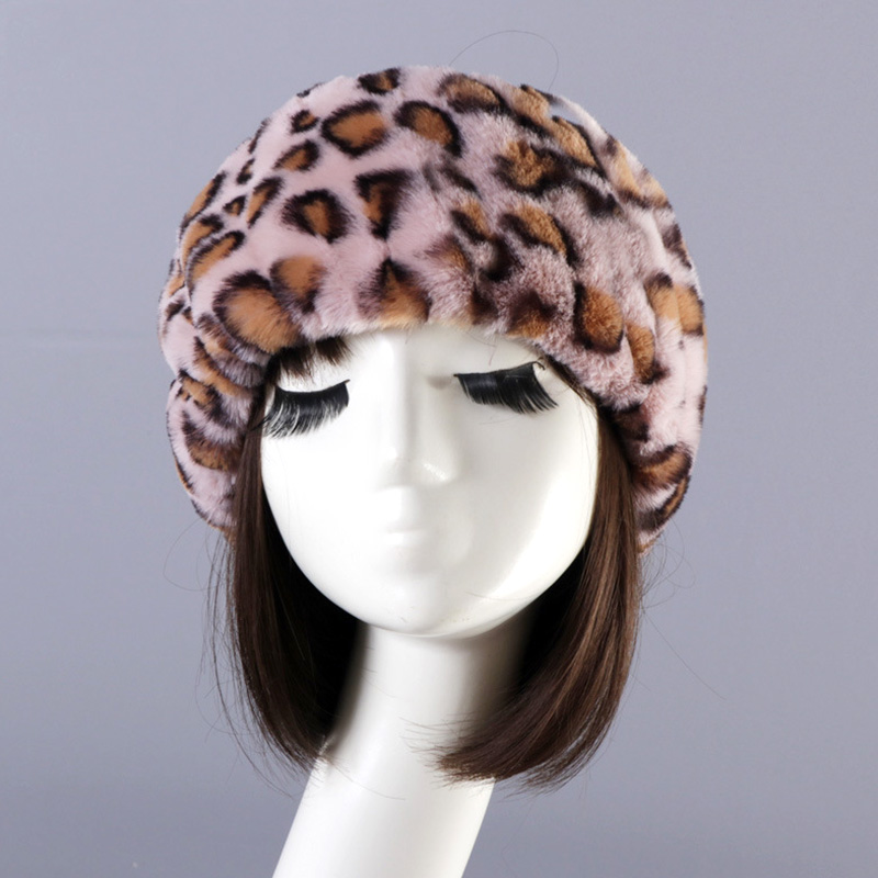 Winter Elastic Earmuffs Turban Thick Furry Hairband Fluffy Russian Faux Fur Women Fur Headband Hat Outdoor Earwarmer Ski Hats