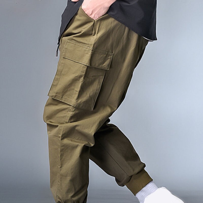 Høst vår herre bukser 5xl 6xl 7xl bomull plus size bukser herre 2 farger