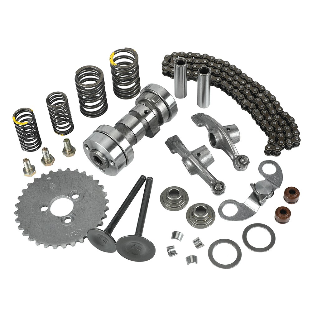 125cc Motorcycle Cam Intake Exhaust Valve Springs Rocker Timing Chain For Lifan LF 125 Horizontal Engine Cylinder Head Parts: Default Title