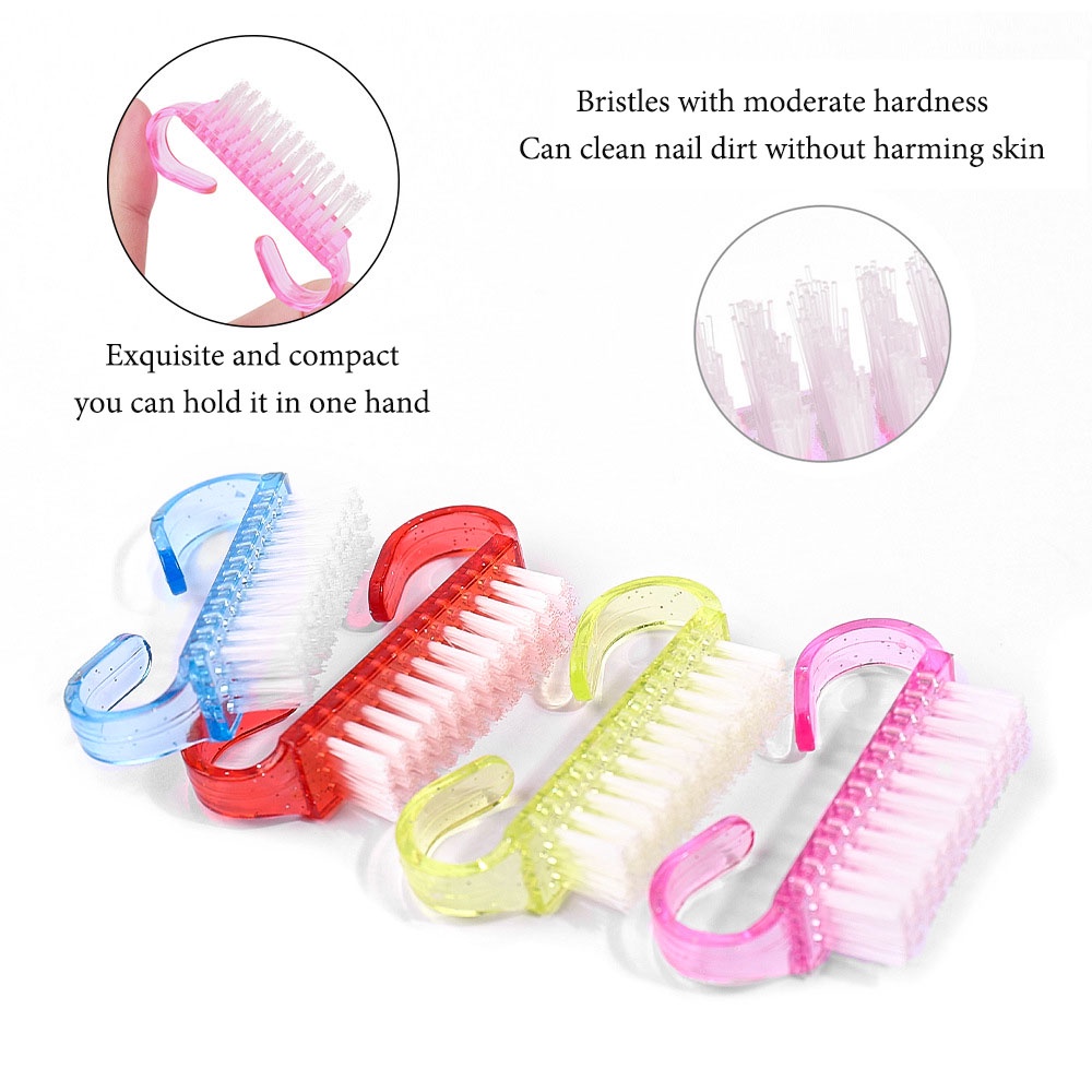 Brosses à ongles en plastique, mélange de documents, livres de récurage à la main, nettoyeur de poussière, outils de manucure doux, 10/1 pièces