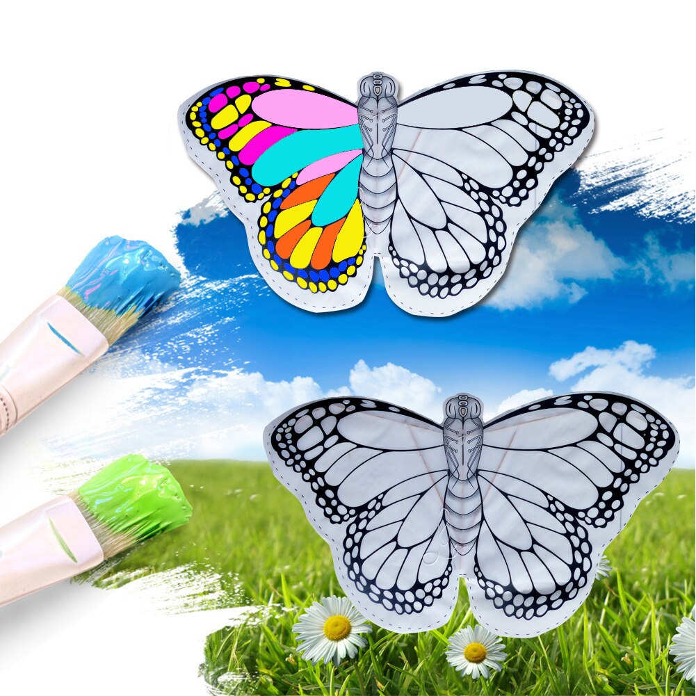 Random Small Cute Polyester Fabric Kite Blank Kite Beginning Ability Diy Lightweight Diy Kite Set