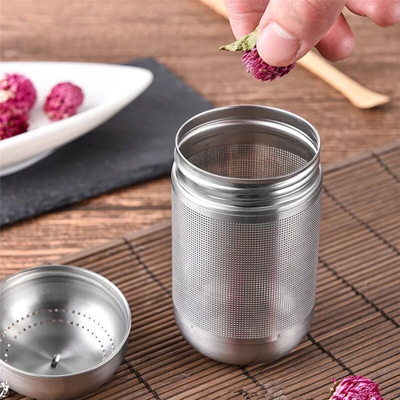 Colador de té de acero inoxidable, Infusor de té, hojas de té, especias, colador de bola, tetera, filtro de café de malla fina, utensilios para té