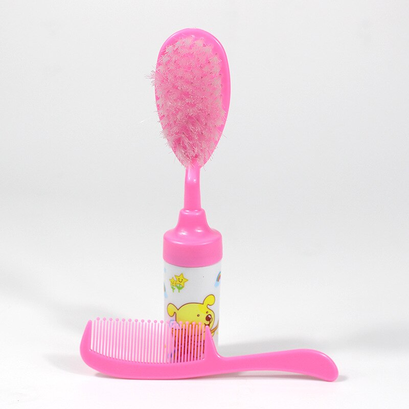 Baby Cartoon Comb Brush Supplies Bathing Washing Hair Soft Bristle Safe Head Massage Baby 2Pcs/Lot Wash Nursing Hair Brushes: Pink2
