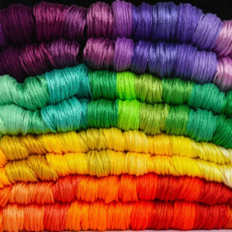 50/100pcs Borduren Floss Set Regenboog Kleur Borduurgaren Kruissteek Draden Armbanden Floss Ambachten DIY Naaien Gereedschap