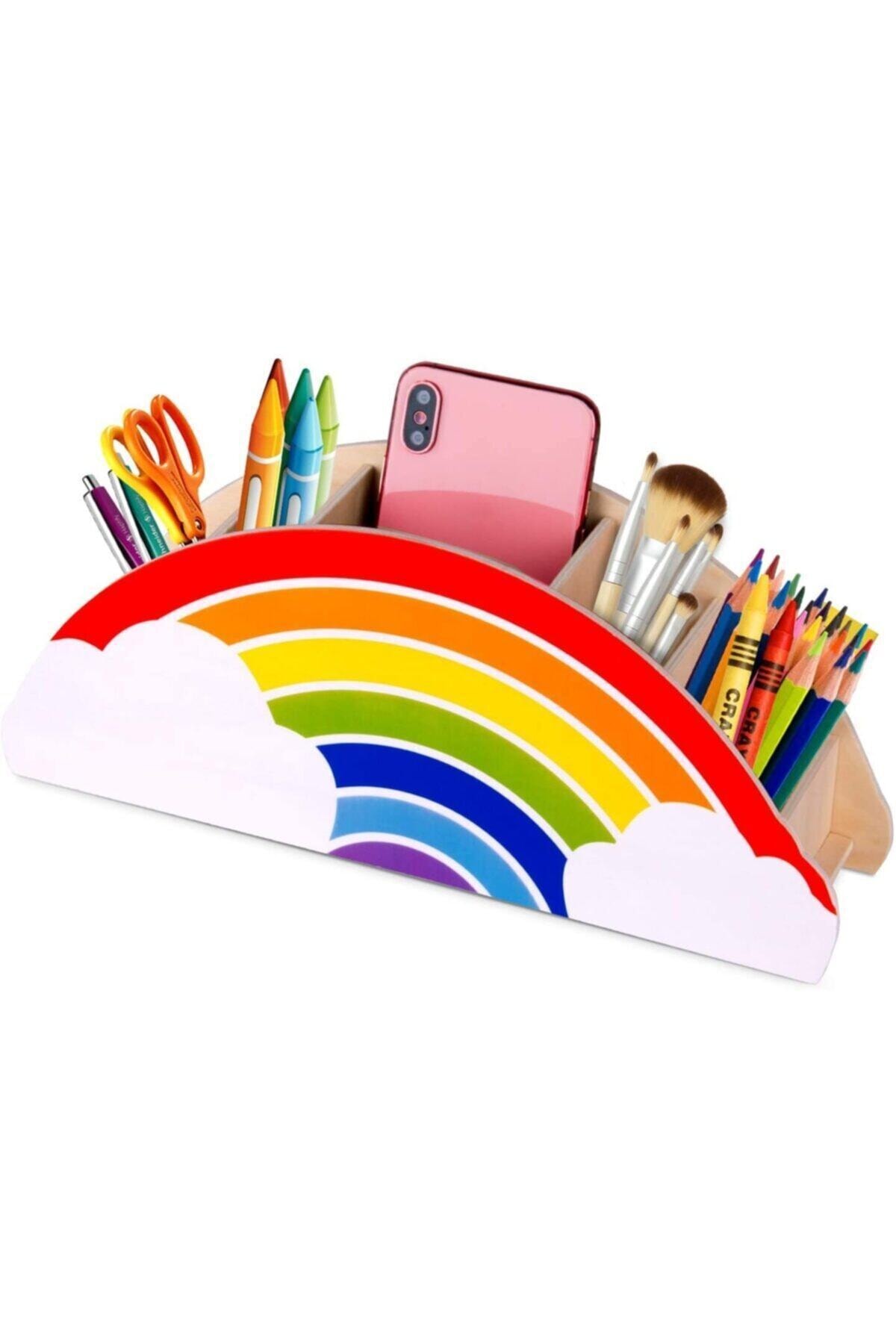 Houten Regenboog Voor Kinderen Desktop Pen Houder Pen Case Organizer