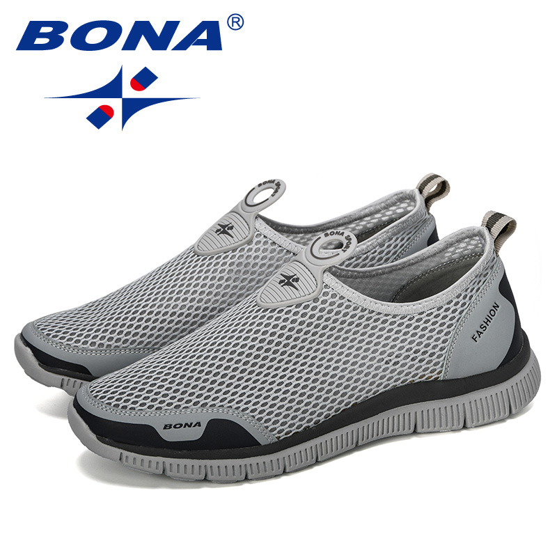 Bona mænd åndbare fritidssko krasovki mocassin kurv homme komfortable sneakers sko chaussures pour hommes mesh sko