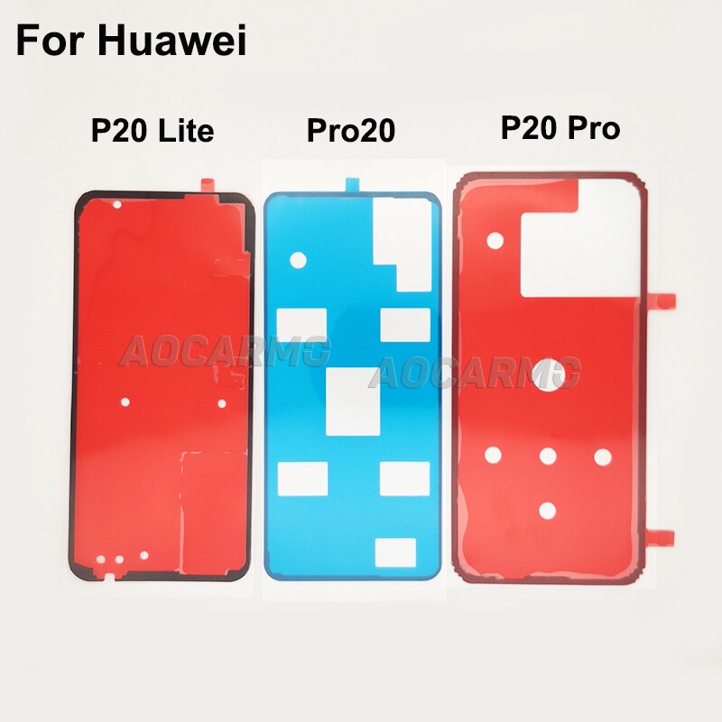 Aocarmo For Huawei P20 / P20 Pro / P20 Lite Back Camera Shading Sponge Pad Back Adhesive Fingerprint Glue Tape Full Set Sticker