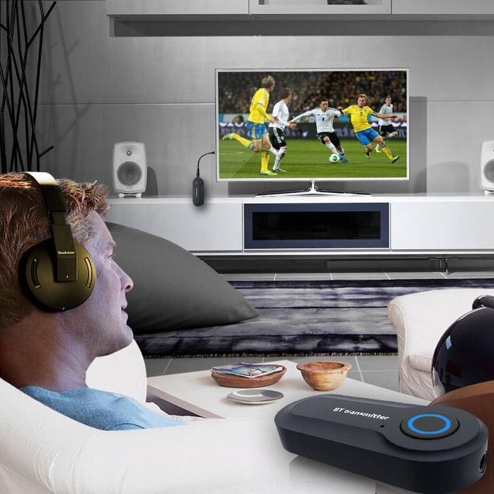 Bluetooth Transmitter 3.5MM Jack Audio Adapter Wireless Bluetooth Stereo Audio Transmitter Adapter for PC TV Headphones