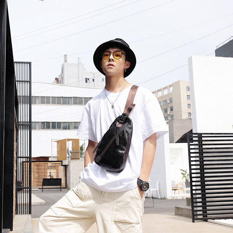 Heren borsttas schoudertas koerierstas hangtas ruiterrugzak