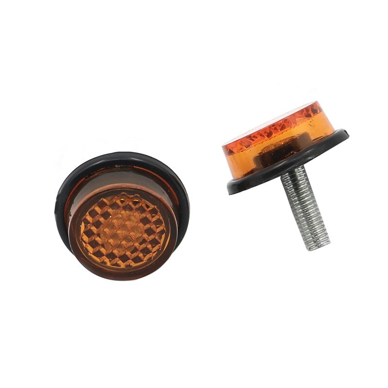 2pcs 6MM Rectangle Reflector Reflective placard pads Warning Safety Plate Stickers sign RV ATV Quad Motorcycle Dirt Bike Scooter