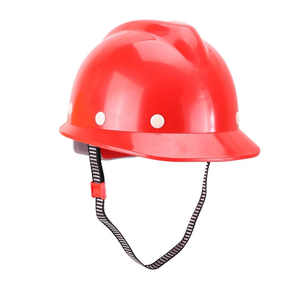 FRP Protective Cap Hard Hat Safety Helmet Working Job Site Construction Equipment Hard Hat: Red