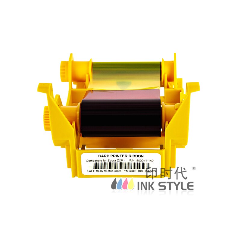 800011-140 YMCKO 100 beelden Kleur Afdrukken Lint voor Zebra ZXP Series 1 PVC Card Printer