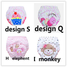 4pcs dipers mix color Baby Training Pants Baby Diaper Reusable Nappy Washable Diapers Cotton Learning Pants 13-16kg