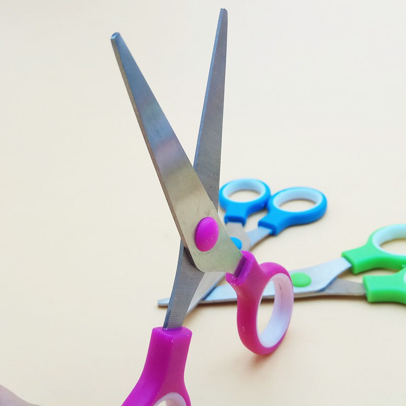 XYDDJYNL Different Colors 3 Pcs/Lot Cute School Stationery Student Scissors Paper Cutting for Kids Craft Cutter DIY Scrapbook