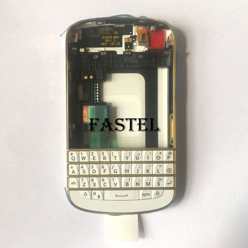 Voor blackberry  q10 originele volledige complete mobiele telefoonbehuizing + frame cover case + russisch frans engels toetsenbord met flex