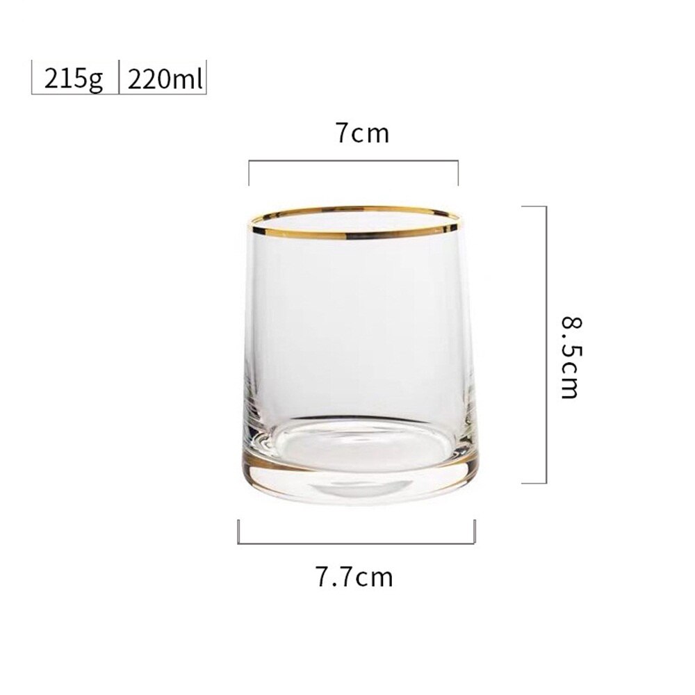 Japanese Style 220ML Water Glass Colorful Household Whiskey Glass Thick Bottom Ion Plated Water Juice Glass Glass: Phnom Penh