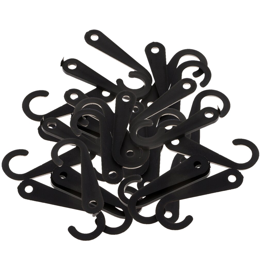 50 Pieces Plastic J Hooks Hanger for Socks Retail Clothes Display Hanger Accessories: black