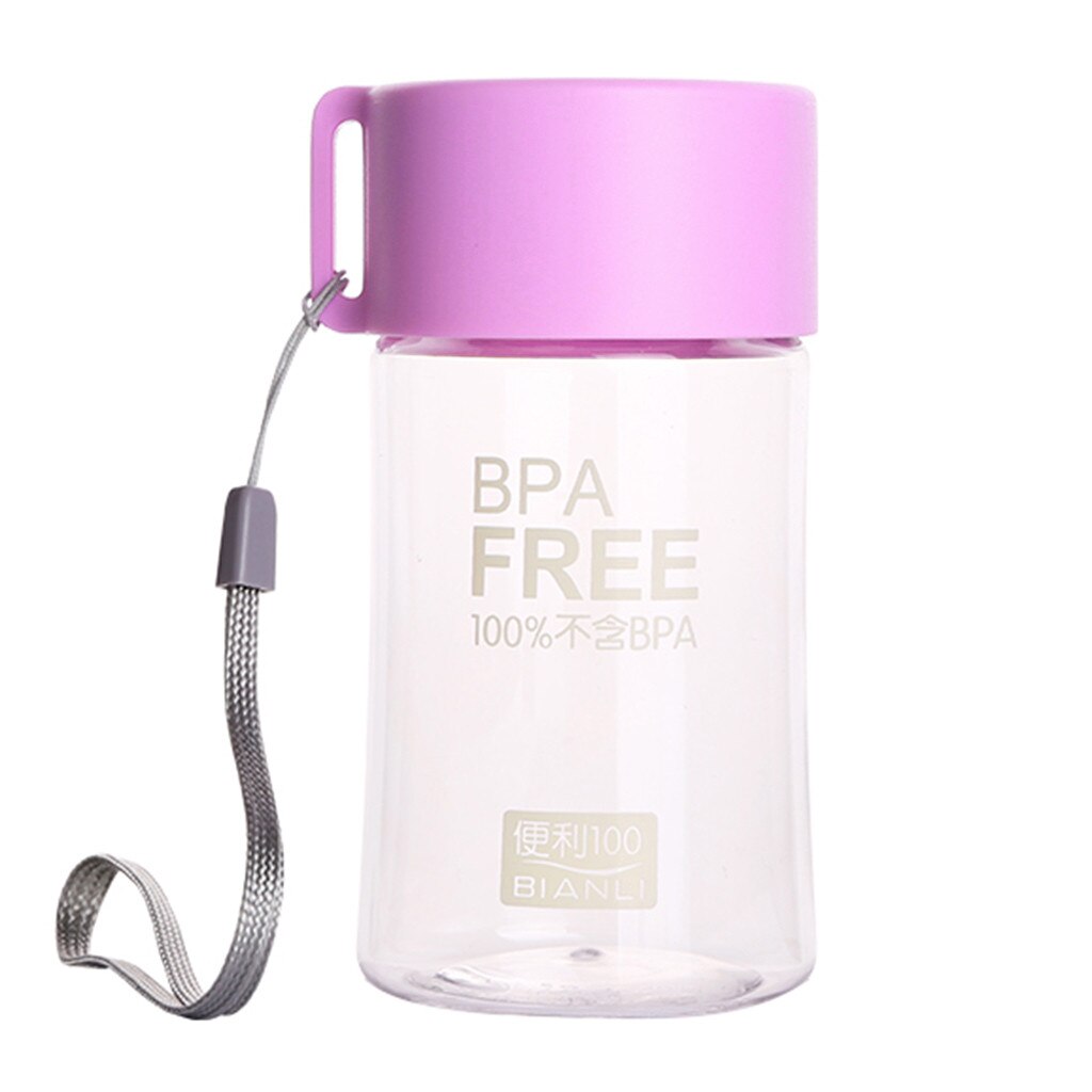 Portable 150ML Plastic Juice Water Bottle Cup Sport Camping Cycling Travel Accessories Drinking Outdoor Sports Portable Bottles: Purple