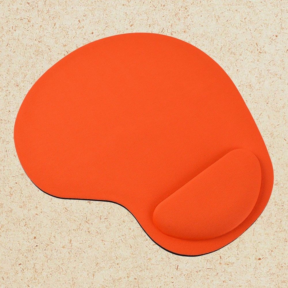 2Pcs Professionelle Handgelenk Schützen Verdicken Maus Pad Mit Handgelenk Unterstützung Comfort Mouse Pad Matte Mäuse Für PC Spiel Computer einfarbig: Orange