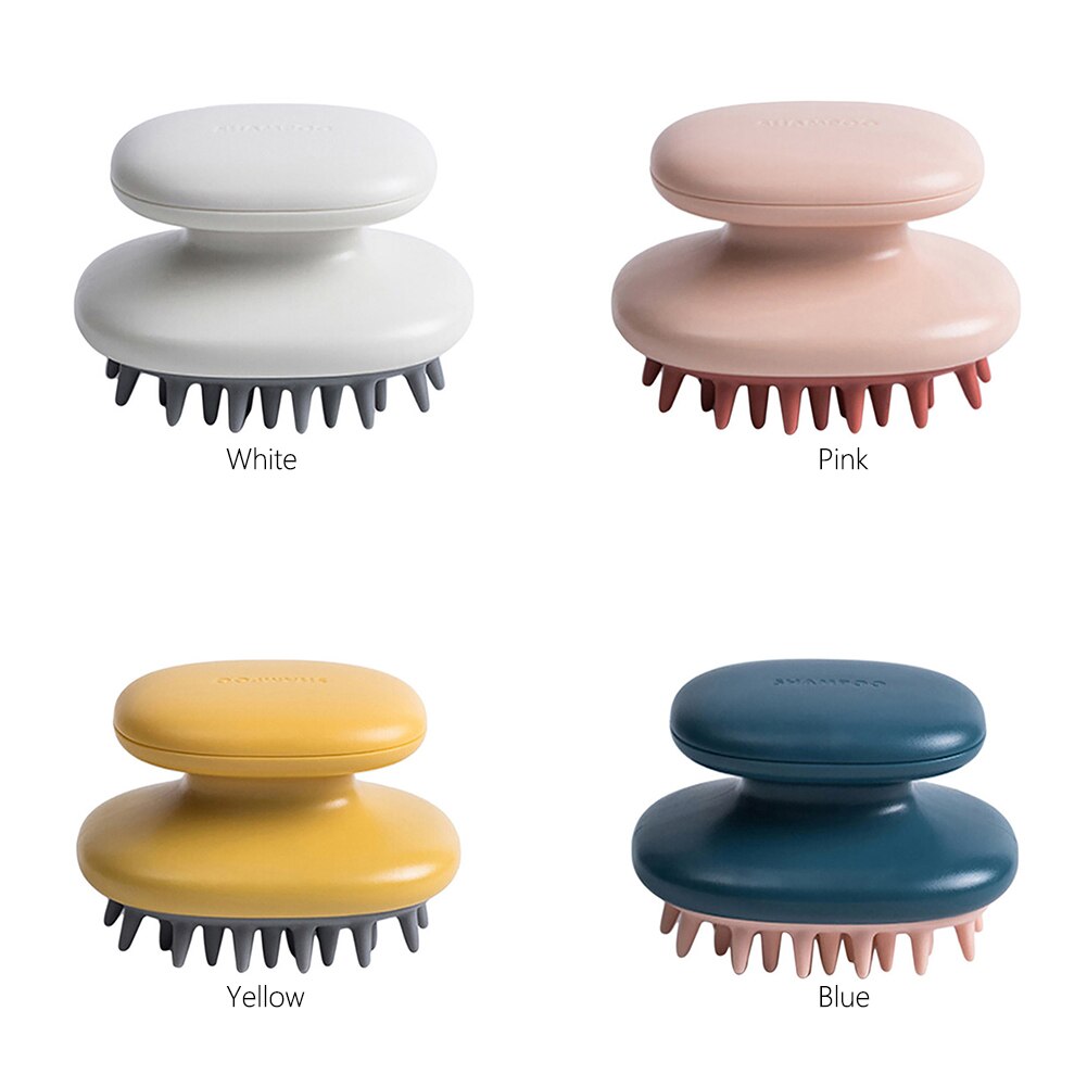 Cabezal de cepillo para champú, ABS de mano, para cuero cabelludo, champú masajeador, bolsa de aire de silicona, Mini cabezal, peine de masaje meridiano