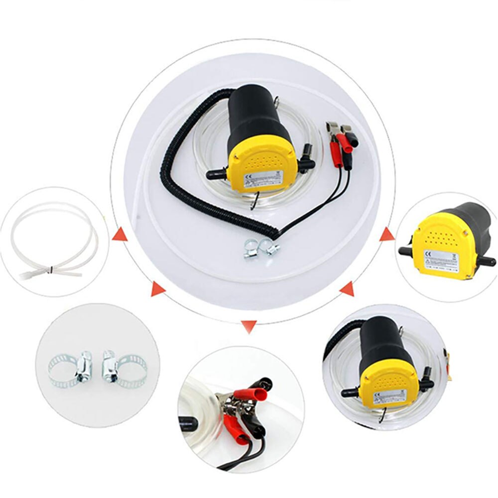 60w elektrische 12v auto oliepomp ruwe olie vloeistofpomp extractor transfer motor zuigpomp + buizen voor auto auto boot motorfiets
