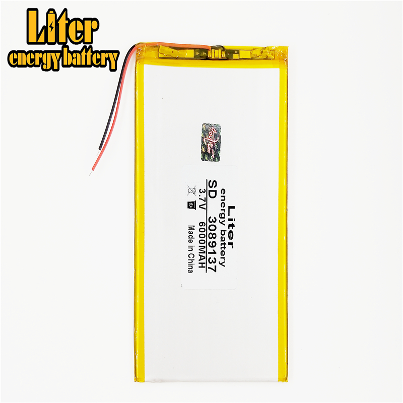 Lithium Polymeer Batterij 3.7V 3089137 Tablet Batterij 6000 Mah Elke Universele Oplaadbare Voor Tablet Pc 8 Inch 9 Inch 10 Inch