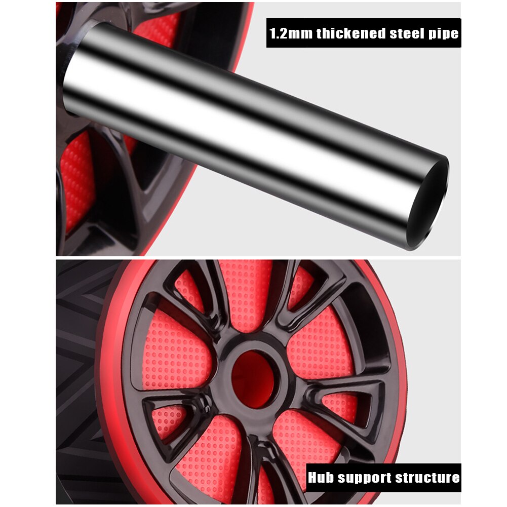 Workout Belly Core Exercise Durable Weight Loss Dual Wheel Muscle Training Abdominal Roller Indoor Sports Gym Equipment Home