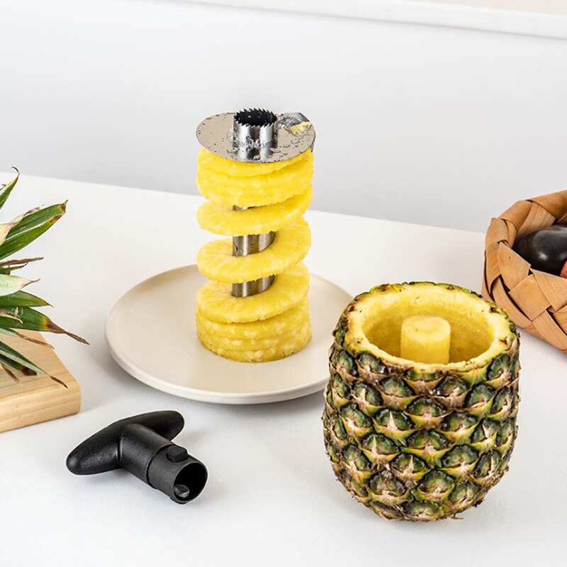 Stainless Steel Pineapple Corer Peeler Cutter Spiral Pineapple Cutting Machine Fruit Parer Cutting Tool Pineapple Slicers